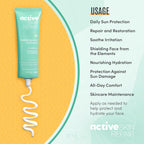 Active Skin Repair SPF 50 EWG-Certified Hydrating Daily Sunscreen and Face Moisturizer, Non-Nano Zinc, Non-Toxic Broad Spectrum Protection Hydrating Mineral Facial Sunscreen, 1.7 fl. oz.