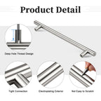 Gobrico 30 Pack 7-1/2" (192mm) Hole Centers Cabinet Pulls, Brushed Nickel Cabinet Handles, Modern Cabinet Furniture Pulls, Satin Nickel Drawer Pulls 10 Inch Total Length