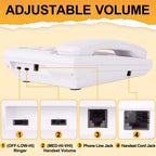 Uvital Big Button Phone for Seniors, Corded Landline Phone with 9 One-Touch Dialing Big Buttons, Hands-Free Calling, Loud Ringer, Easy to Use for Visually Impaired Telephone for Seniors