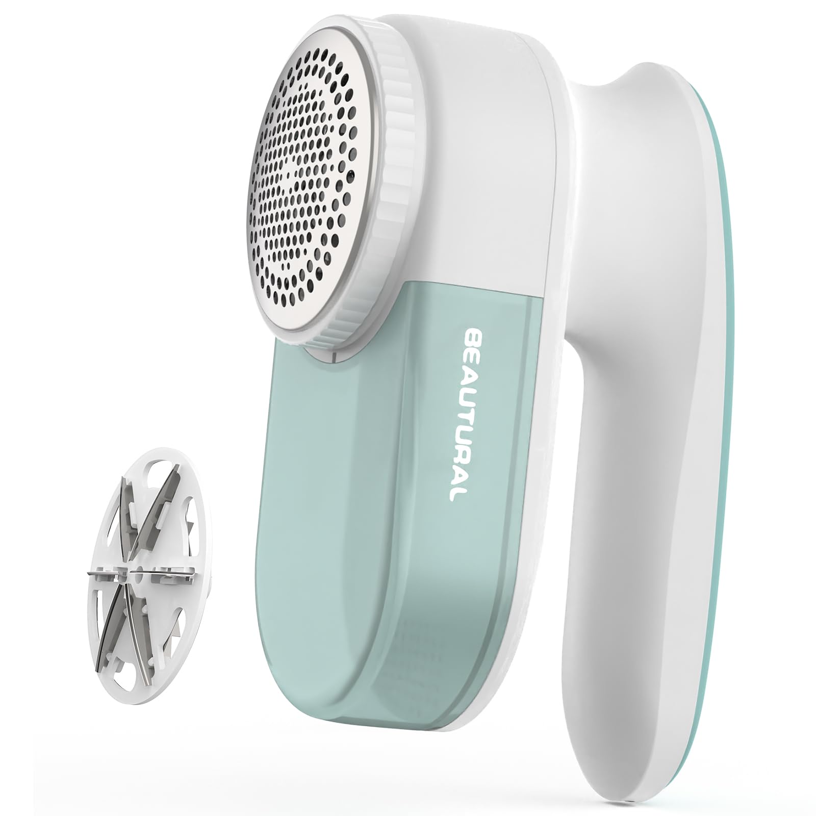BEAUTURAL Fabric Shaver and Lint Remover, Rechargeable Sweater Defuzzer with 2 Speeds, 1 Replaceable 6-Leaf Blade, Remove Fuzz, Lint Balls, Pills, Bobbles for Clothes and Furniture