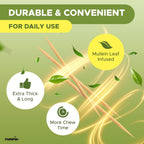 Mullein Pix, Extra Thick Flavored Toothpicks Infused with Mullein Leaf, Natural Quit Smoking Alternative, Lung Cleanse Support, Nicotine Free, Kosher Vegan, Made in The USA (4 Flavors Variety Pack)