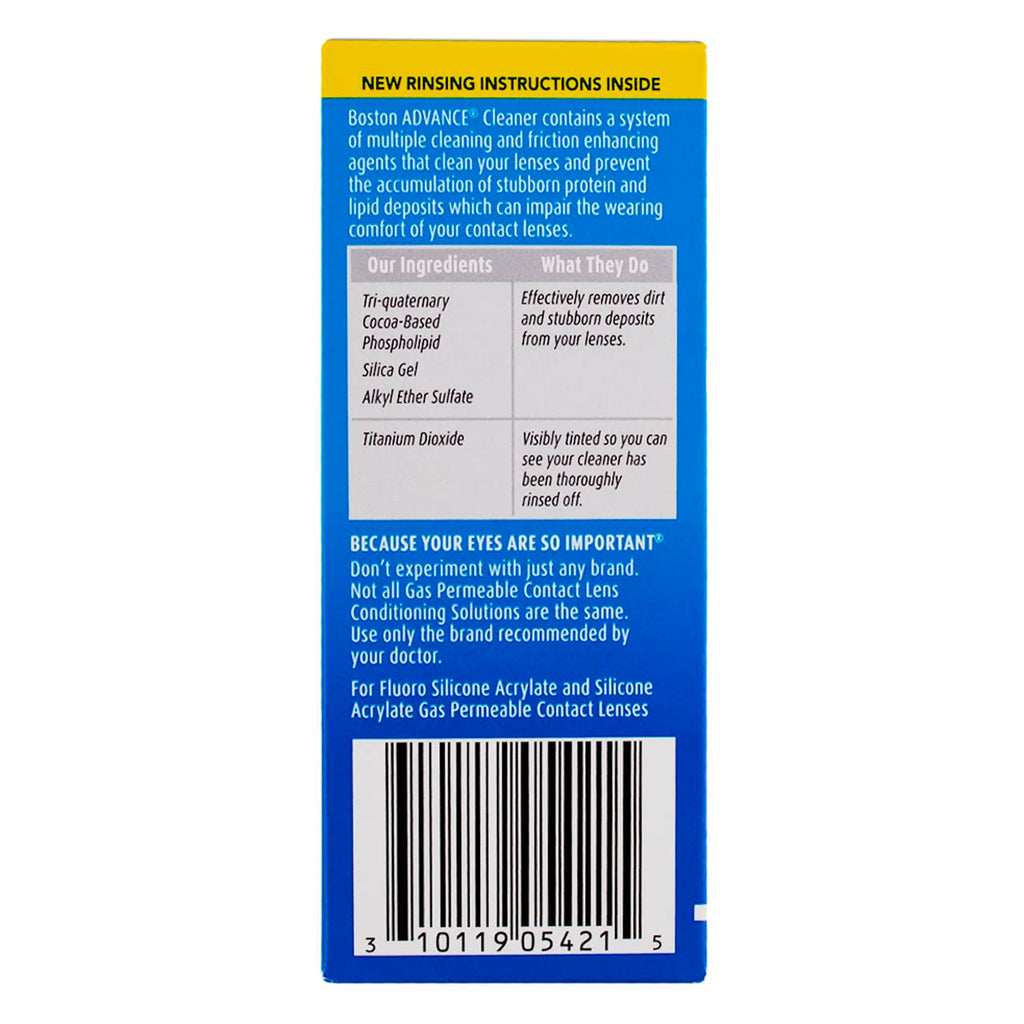 Contact Lens Solution by Boston Advance, for Gas Permeable Contact Lenses, 1 Fl Oz (Pack of 4)