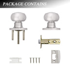 Probrico 10 Pack Round Passage Door Knob(Non-Locking Knobs), Keyless Doorknobs Interior/Exterior Door Lockset,Passage Knobs for Hallway/Closet,Satin Nickel Finish Modern Design Door Hardware