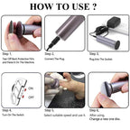 Electric Callus Remover for Feet, Adjustable Various Speed, Powerful Electric Foot File Sander Scrubber Foot Grinder for Dead Skin with 60 Replacement Sanding Discs, 01Gray