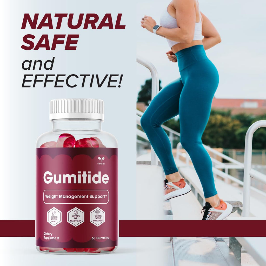 Gumitide Gummies, Official Gumitide Gummys Advanced All Natural Premium Formula Vitamins Maximum Strength, Daily Gummitide Support for Overall Health and Wellness Active Ingredients (60 Gummies)