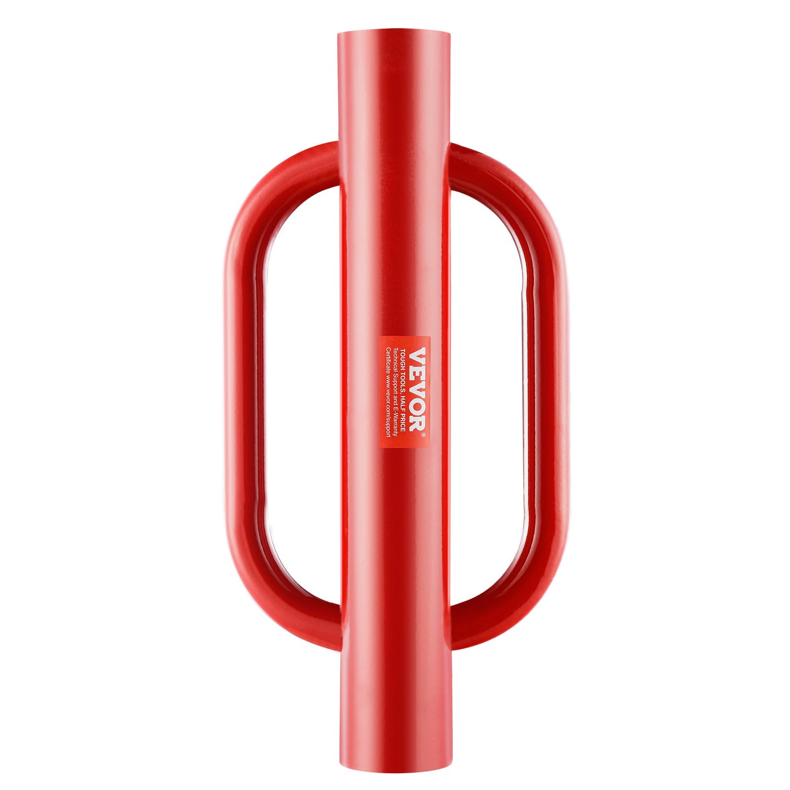 VEVOR Fence T Post Driver, 4.11" Inner Diameter Post Pounder with Handles, 22LB Heavy Duty Carbon Steel Hand Post Rammer, Farm Fencing Hole Digger for U Channel, Sign Pole, Wooden Post, Red