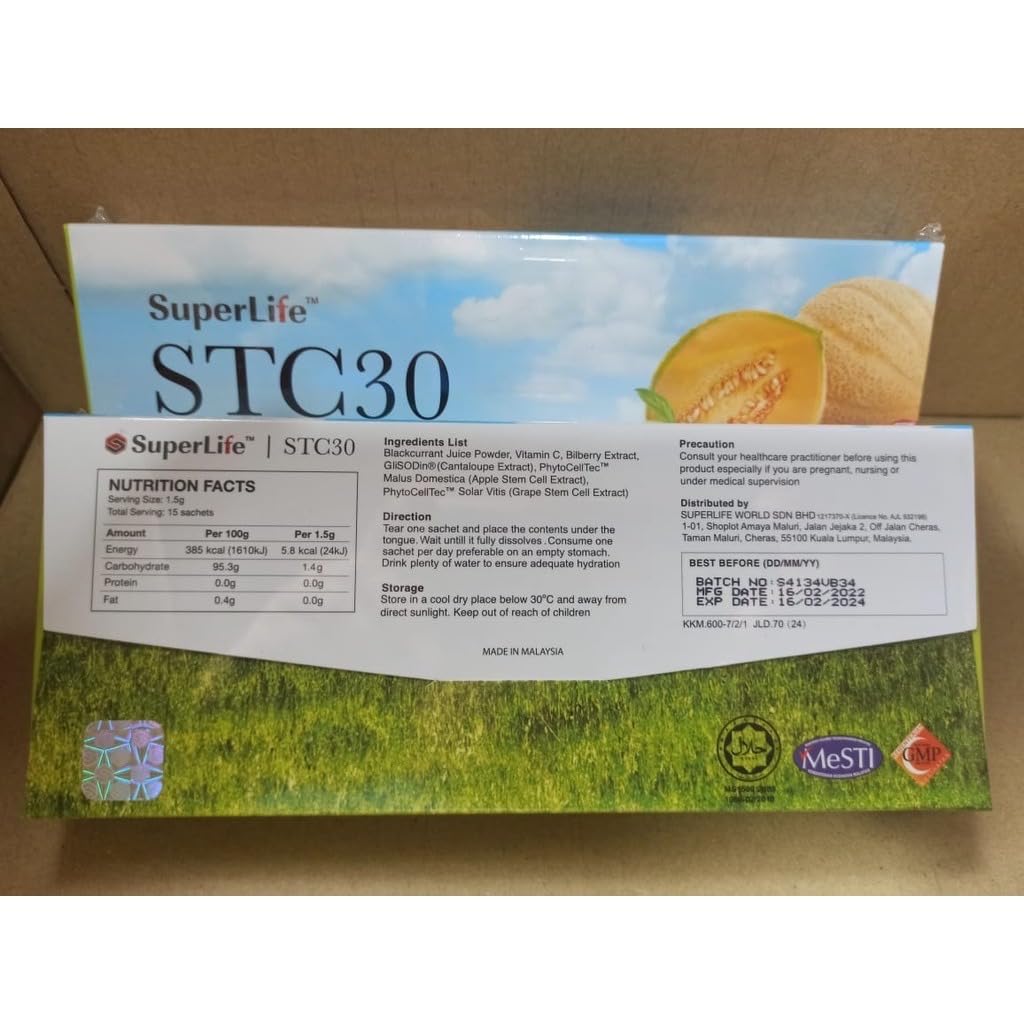 Superlifeworld Stem Cell Supplement 2packs 30 sact Reverse Your Biological Clock with Superlife Stc30 Immunity Booster Restore and Reactivate Your Stem Cells 1pk is 15sact