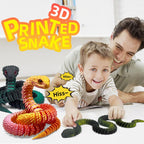 30 Inch 3D Printed Snake - Movable Articulated Snake, Perfect 3D Printed Animals for Educational Toys! Must-Have Toys for Kids and Collectors, Home Office Executive Desk Decor (Black Purple)