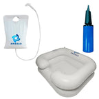 AMDASO Portable Hair Washing Station, Locs Detox Tub, Portable Shampoo Bowl, Inflatable Wash basin, Hair washing basin for bedridden, Dreadlock accessories, Inflatable Shampoo Basin