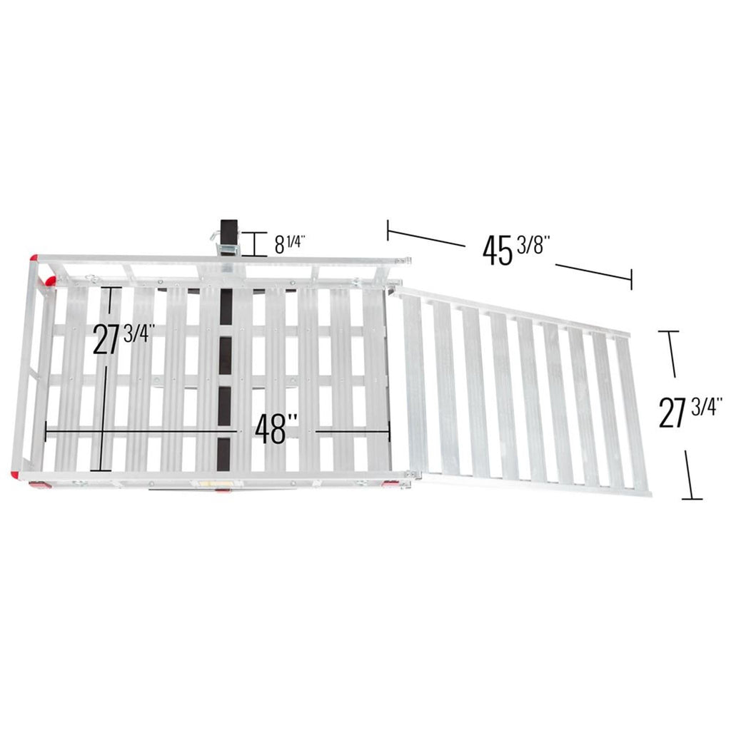 Silver Spring Aluminum Scooter and Wheelchair Carrier - 500 lb Capacity for Class III or IV 2" Hitch