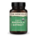 Dr. Mercola Organic Rhodiola Extract - Adaptogenic Support - USDA Organic - Nervous System & Energy Support - Golden Root Herb Supplement - 30 Capsules