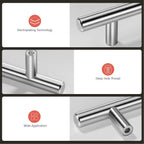 homdiy 15 Pack Brushed Nickel Cabinet Pulls 3 Inch Handles Stainless Steel Cabinet Hardware for Kitchen and Bathroom Cabinets, 5 Inch Overall Drawer Pull