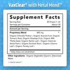 Dr. Green Mom Organic VaxClear with Metal Mend, Herbal Heavy Metal Detox Drops for Kids and Infants with Chlorella, Turmeric, Cilantro and Milk Thistle to Cleanse and Support Immune Response