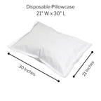 McKesson Disposable Pillow Case Covers [400 Count] Bulk Pillowcase, Single-Use for Medical Hospital Travel, Standard Size, White, 21 in x 30 in