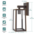 MAXvolador Outdoor Wall Sconce, Large Exterior Waterproof Wall Lantern Light Fixture, Oil Rubbed Bronze Porch Lights, Anti-Rust E26 Patio Lighting, 2 Pack