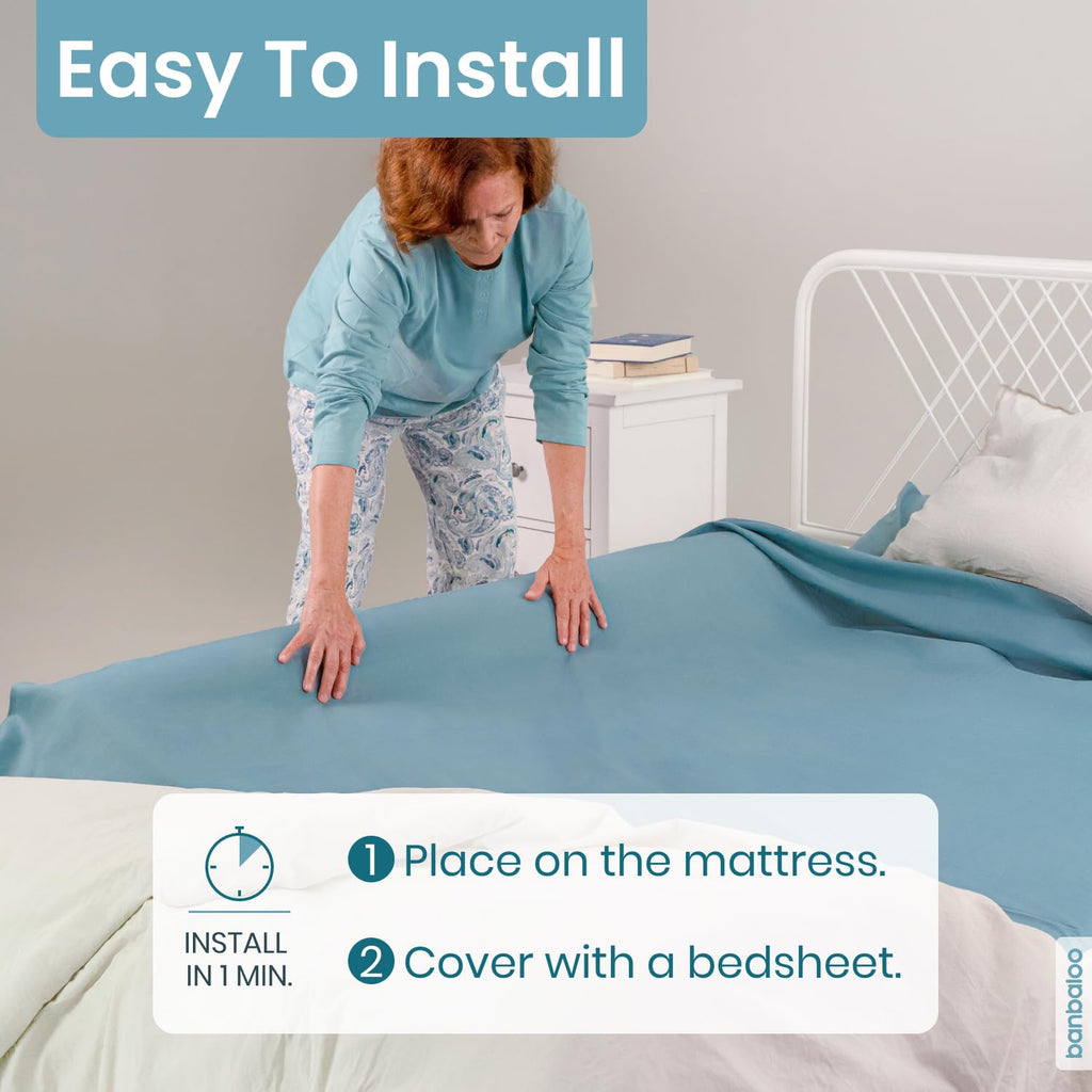 BANBALOO- Anti-Fall Safety Barrier for Adult or Elderly Bed/Portable Non-Slip Foam Rail, for Double Beds, Foldable and Articulated.
