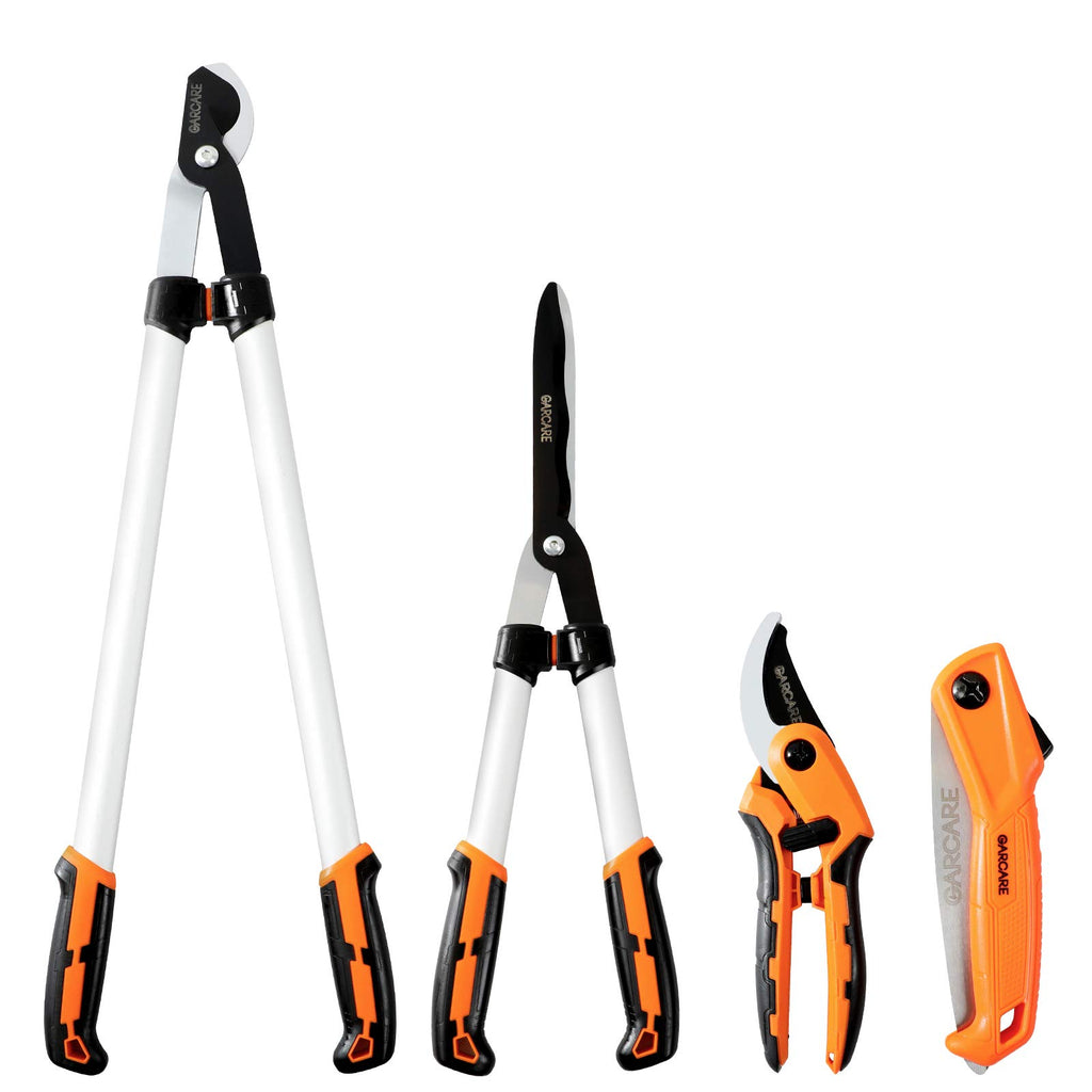 GARCARE Hedge Clippers Pruning Shears 4 in 1 Set Garden Pruning Tool Set