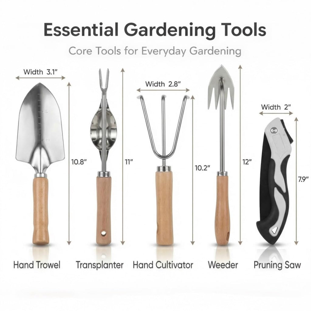 Garden Tool Set, Wicker Basket, Raised Bed Gardening, Women's Garden Gift