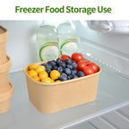 AICHEF 50 Pack 35 oz Paper Food Containers with Lids, Microwavable and Freezer Use Paper Meal Prep Containers Disposable Food Prep and Take Out Food Containers, 50 Bowls 50 Lids