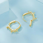 RUKYF Gold Plated 925 Sterling Silver Dachshund Hoop Earrings for Women Cute Dachshund Silver Earrings Hypoallergenic Small Dog Huggie Earrings Dainty Lightweight Earring Dachshund Gift