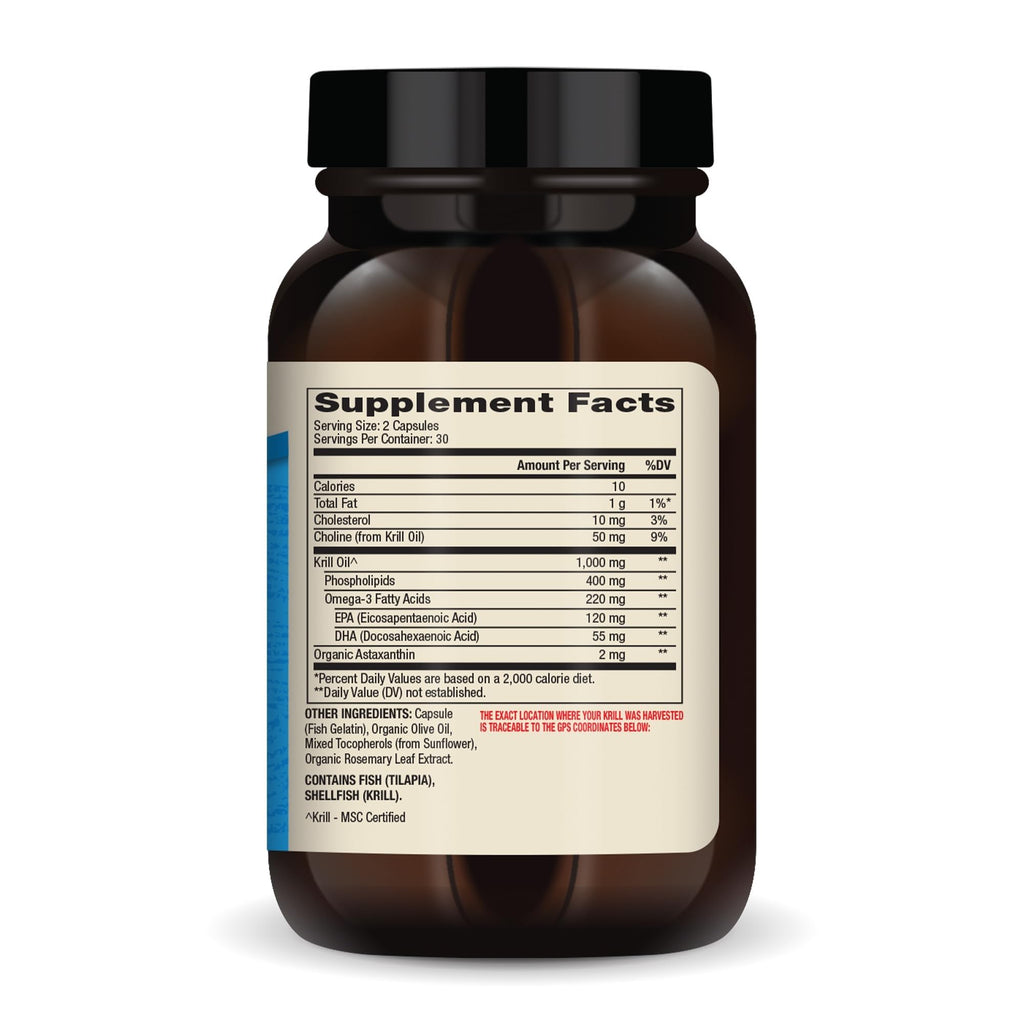 Dr. Mercola Antarctic Krill Oil - 1,000 mg - Omega-3 Supplement with EPA & DHA - Supports Brain, Heart, Joint & Immune Health - GMO-Free, Gluten-Free & Soy-Free - 60 Capsules (30 Servings)