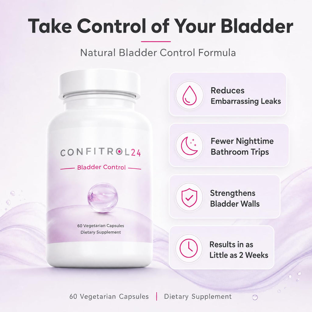 Confitrol24 Bladder Support Supplement for Women Helps Maintain Urinary Comfort and Confidence Supports Healthy Bladder Function and Pelvic Floor Wellness