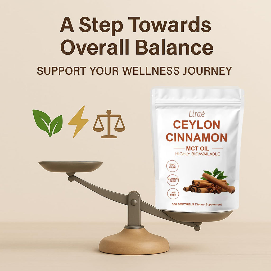 LIRAE Ceylon Cinnamon - Soft Gels 7200mg Equivalent with Mct Oil, Non-GMO, Gluten Free, Highly Bioavailable & Easy to Swallow - 300 Softgels (1)