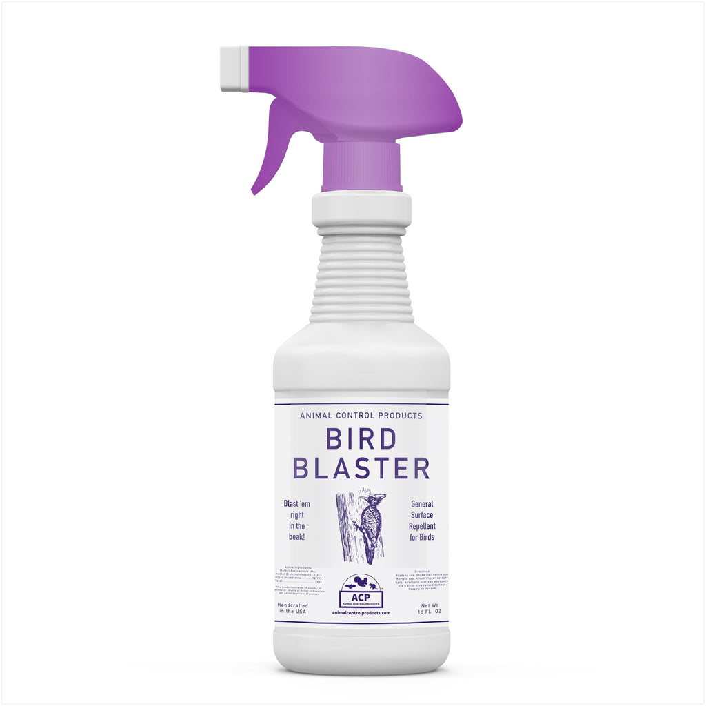 Bird Blaster 16oz Spray Keep Woodpeckers Away House Siding Stop Woodpeckers on House + Other Birds Flickers Blue Jays to Prevent Home Building Patio Deck Damage | Anti-Woodpecker Deterrent Repellent
