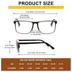 UXAOSVME Progressive Multifocus Reading Glasses Anti Blue Light Photochromic/Bifocal Reading Glasses for men UV Protection (Multifocal-Black, 2.5, x)