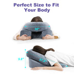 HOMCA Face Down Pillow After BBL or Eye Surgery - Home Massage Pillow Stomach Sleeping Face Down for Bed with CertiPUR-US Certified Memory Foam and Removable Cover
