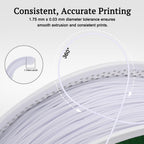 LOTACTREE White TPU Filament 1.75mm, 95A Rubber-Like 3D Printer Filament, Flexible TPU Filament Accuracy +/-0.03mm, 1KG (2.2lb)