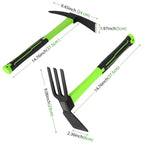 NAUKII 2pcs Garden Tools Comfortable Handle Hoes for Garden Work Carbon Steel Outdoor Tools