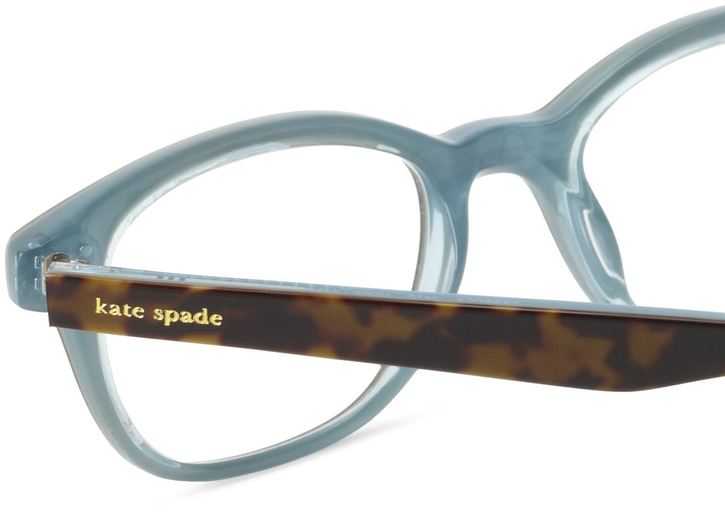 Kate Spade Women's Rebec Cat Eye Reading Glasses, Tortoise Aqua, 49 mm (2 x Magnification Strength)
