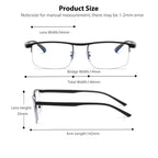 KISSOUL Photochromic Progressive Multifocus Reading Glasses Anti-blue Light Transition Multifocal Readers Clear Sunglasses