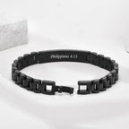 VNOX Easter Basket Stuffers Christian Cross Bracelet For Men | Personalized Bible Verse Scripture Bracelets Mens Inspirational Bracelets Cross Chain Bracelet, Religious Christian Gifts For Men,Joshua 1:9