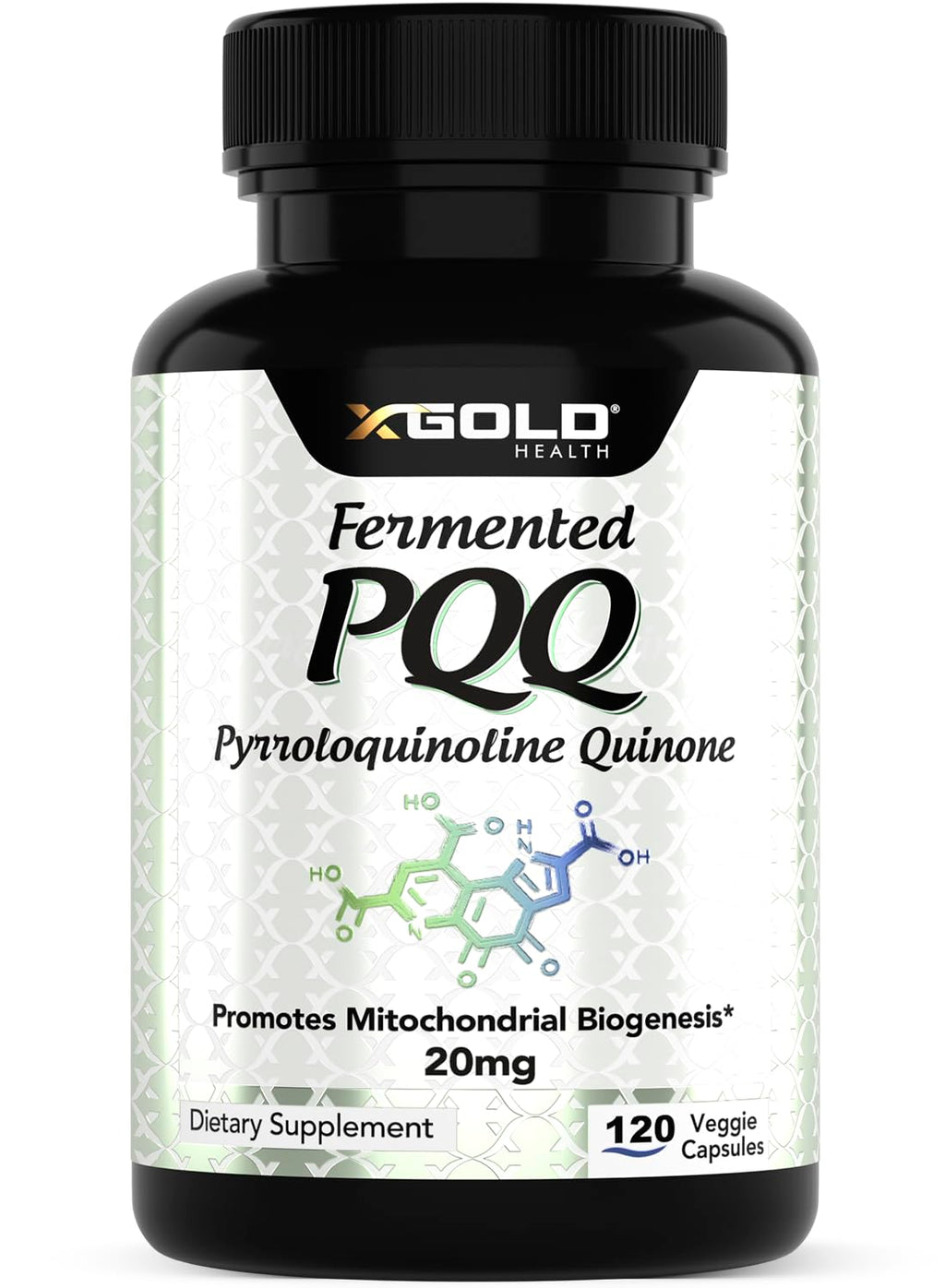 Fermented PQQ 20mg Supplement – Pyrroloquinoline Quinone for Mitochondrial Support, Cellular Energy Production, Brain Health, Memory, Focus & Healthy Aging, Vegan Non-GMO, 120 Capsules