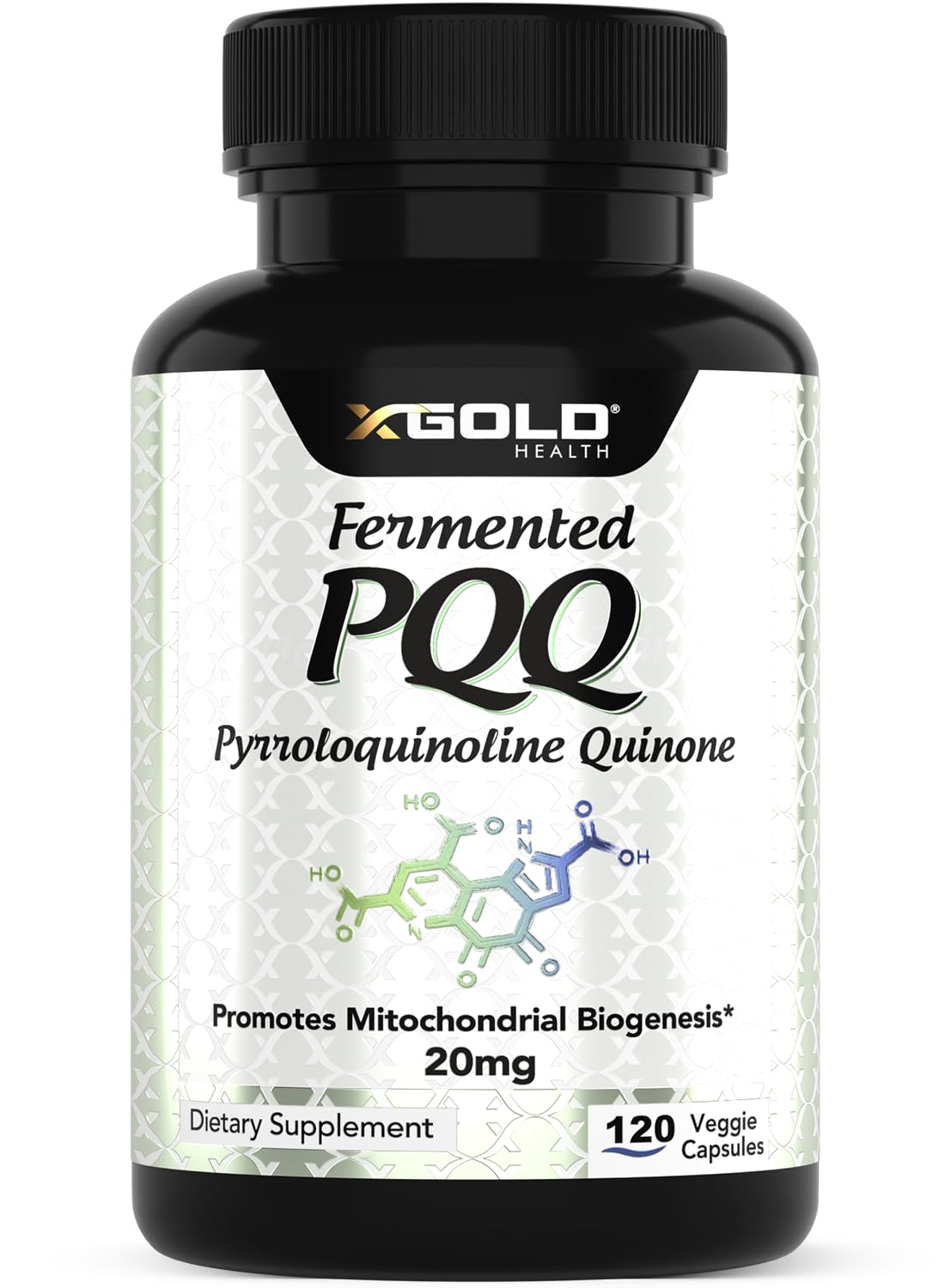 Fermented PQQ 20mg Supplement – Pyrroloquinoline Quinone for Mitochondrial Support, Cellular Energy Production, Brain Health, Memory, Focus & Healthy Aging, Vegan Non-GMO, 120 Capsules