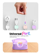 Cable Clips,12 Pack Cord Holder Cord Organizer [1s Lock & Strongest Adhesive] Spring Cord Clips Phone Charger Wire Desk Cable Management Nightstand Home Office School Decor Women Cute Desk Accessories