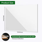 Acrylic Sheet 10 x 15 Lesnlok 2 Pieces Clear Plexiglass Sheet 1/8 inchThick 3mm, for Sign,Craft, Photo Frame, DIY Display Projects…