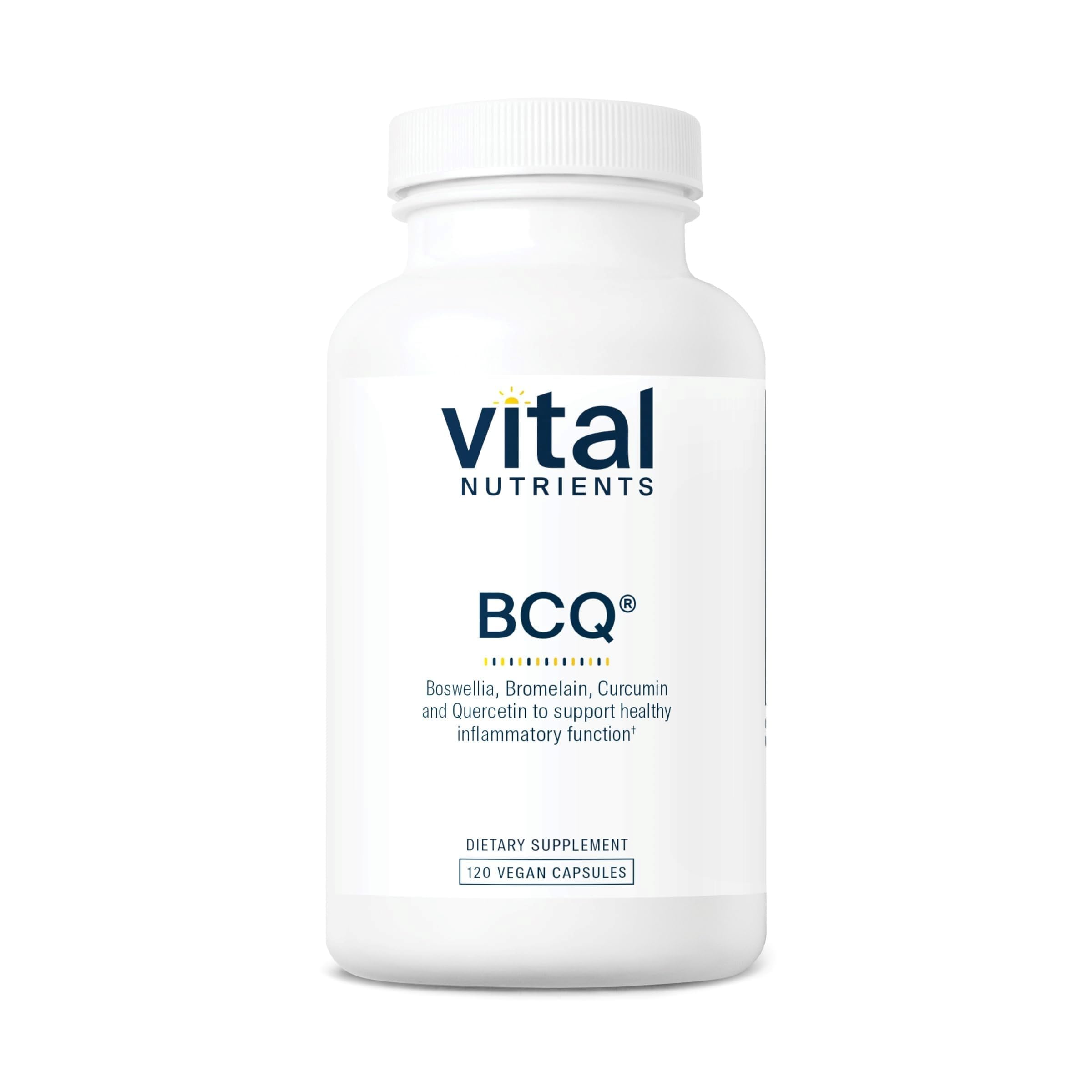 Vital Nutrients BCQ - Vegan Boswellia, Bromelain, Curcumin & Quercetin Supplement - Joint Support Supplement - Supports Sinus & Digestive Health - Gluten, Dairy, Soy Free - 120 Capsules