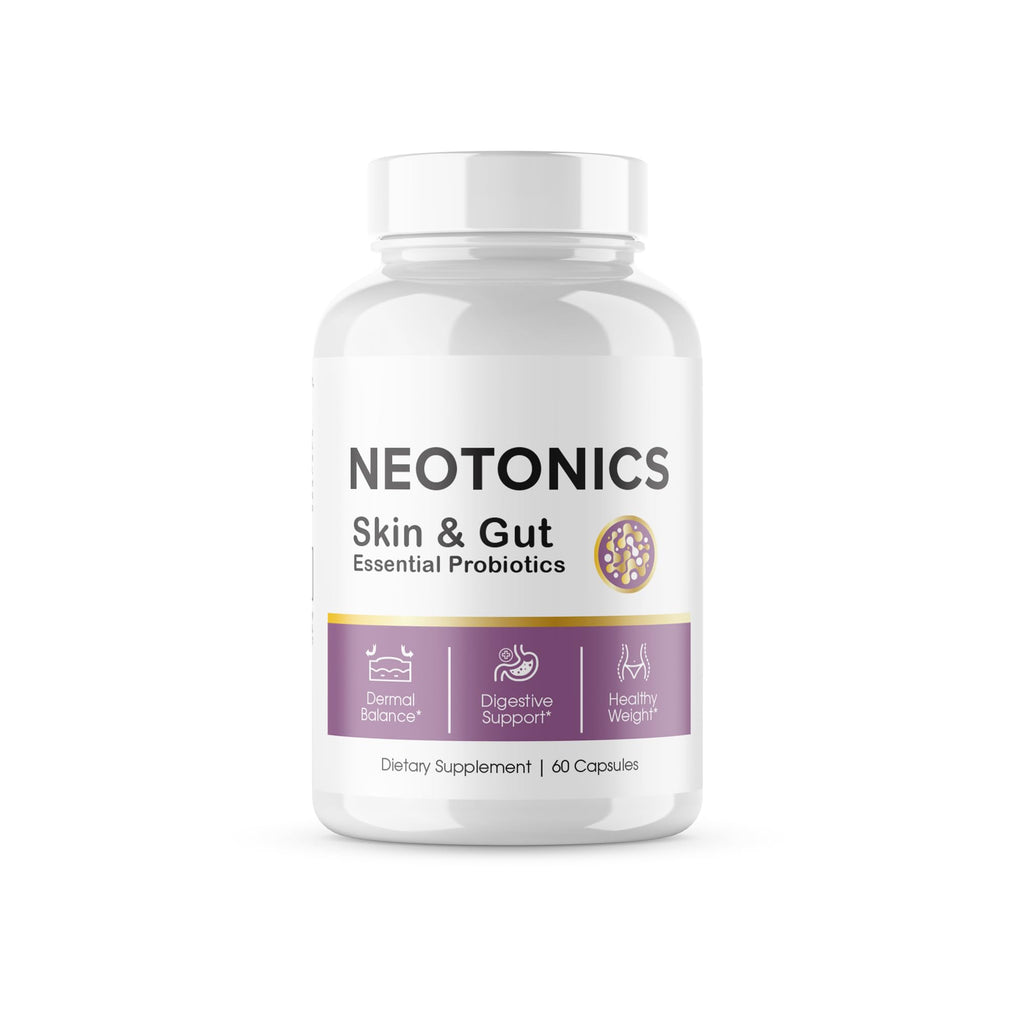 Official... 5 Pack Neotonics Skin and Gut Essential, Neotonics Skin & Gut, Neotonics Advanced Formula Skin Gut, Neotonics Review Neo Tonics Skin and Gut Health Supplement Pills, Neotronics (300 Caps)
