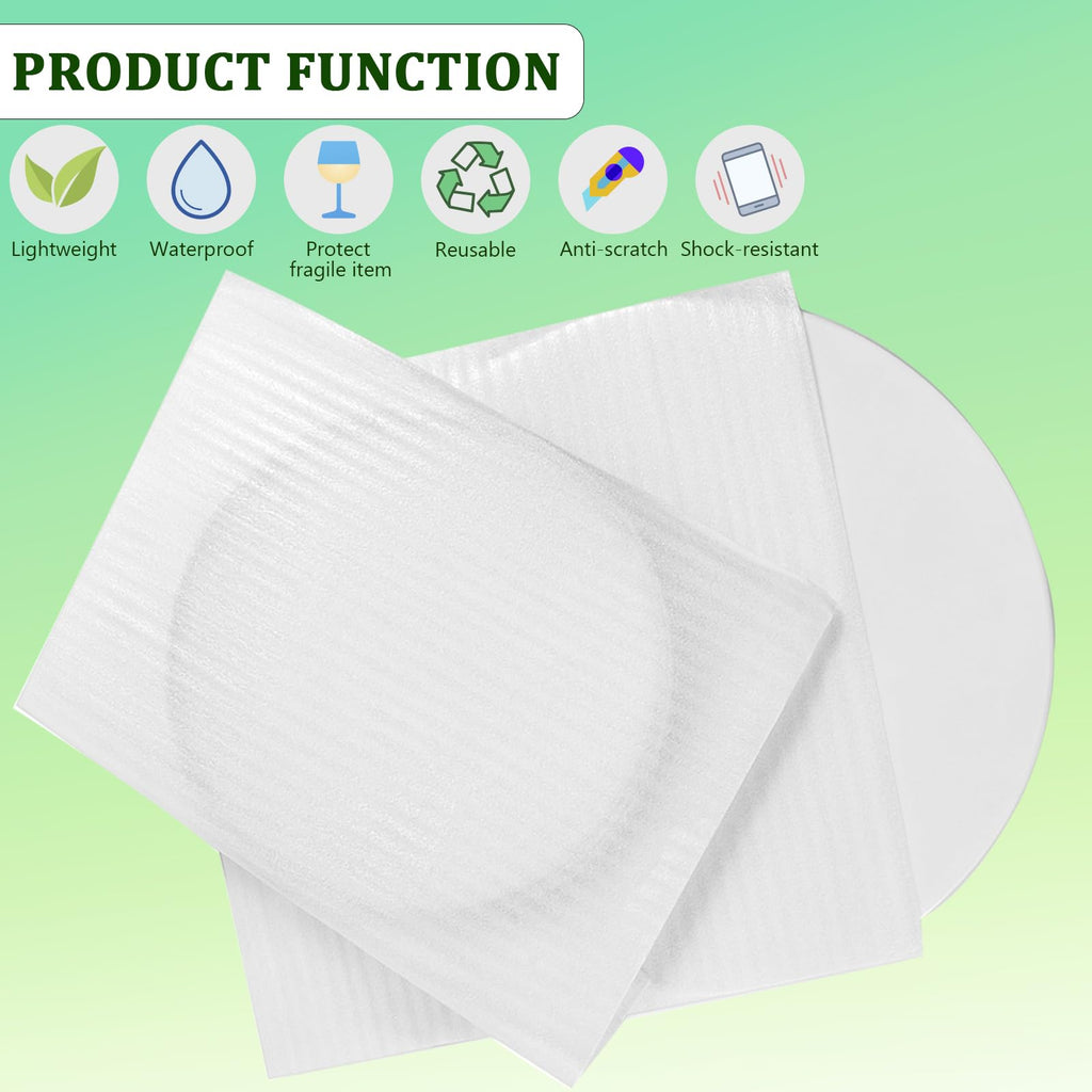50 Pack 10x12 Inch Foam Pouches, Cushion Foam Wrap Pouches Protect for Fragile Item, Foam Packing Pouches for Mugs,Cups,Glasses,Dishes, Plate Packing Sleeves for Moving, Storage, Packing Supplies
