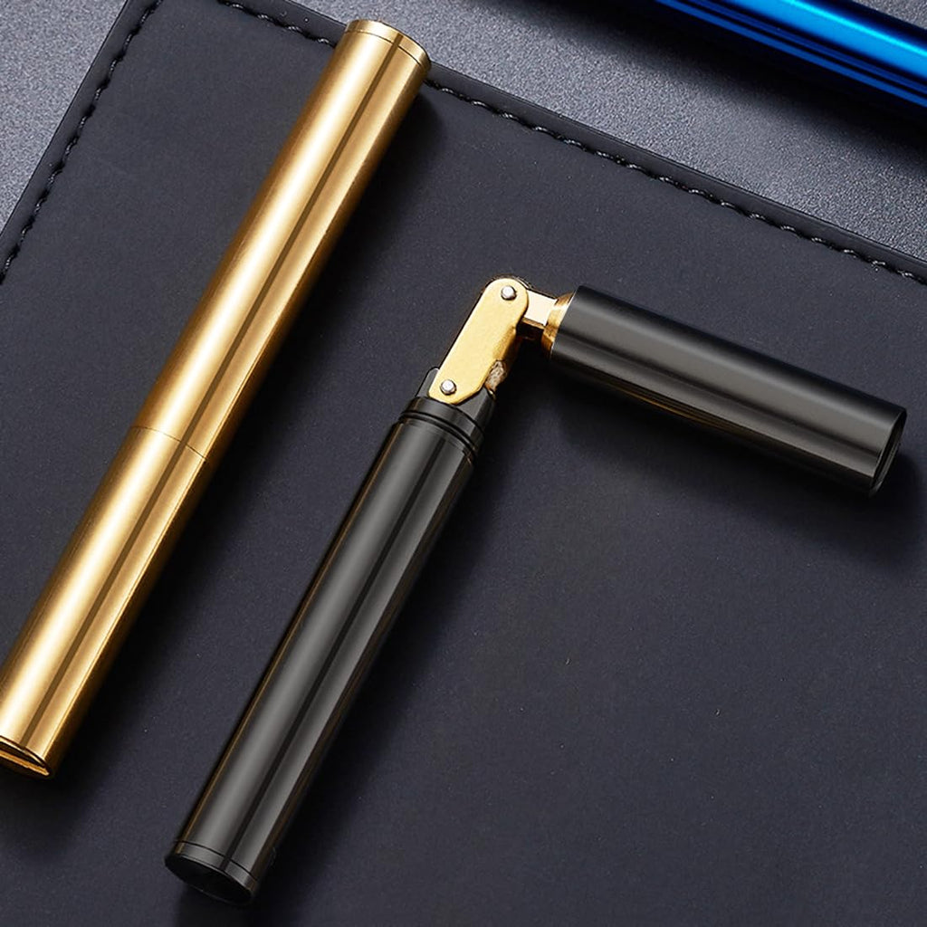 Laicengo Vintage Trench Lighter, Copper Lighter, Windproof Brass Lighters for Men Dad Husband (Fuel Not Included), Black