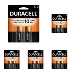 Duracell Coppertop C Batteries, 2 Count Pack, C Battery with Long-Lasting Power, All-Purpose Alkaline C Battery for Household and Office Devices (Pack of 5)