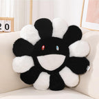 FIONOUT Smile Face Flower Pillow, Decorative Throw Pillows, 15.7 Inch