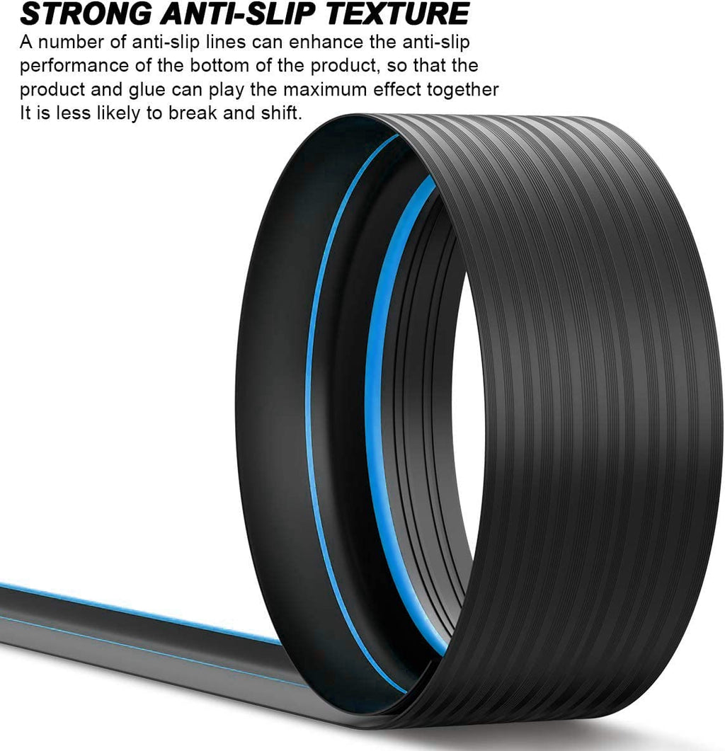 Jin&Bao Universal Garage Door Threshold Seal Strip 16FT Kit, Bottom Waterproof Rubber Weather Stripping Replacement (Blue,1 Adhesive)