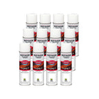 Rust-Oleum 264692-12PK Industrial Choice M1400 System Water-Based Construction Marking Spray Paint, 17 oz, Gloss White, 12 Pack