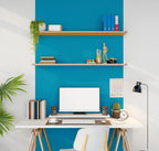 Micpolo 15.7"x394" Peel and Stick Wallpaper - Blue for Bedroom and Bathroom - Easy Peel Off, Renter Friendly, Removable Vinyl, Matte
