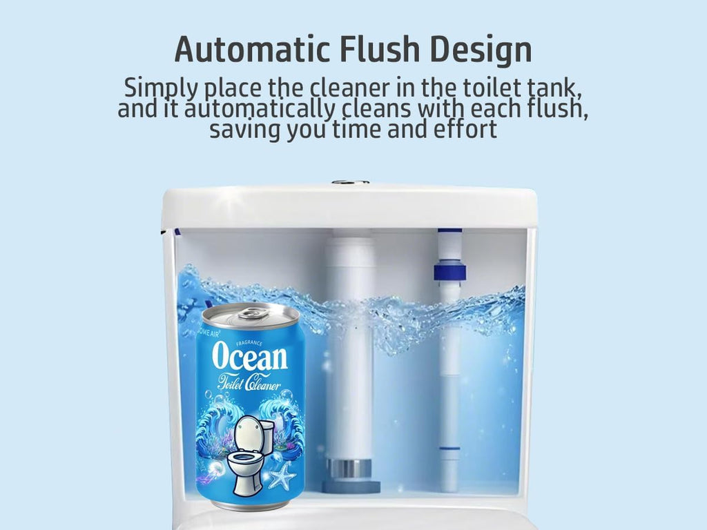 CloudMades Beverage can Toilet Bowl Cleaner,Septic Toilet Bowl Tablets in Bottles, Automatic Long-Lasting Toilet Cleaner Bottle,Powerfully Cleans and Prevent Stain Build Up (3PCS, Ocean Scent)