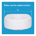 Carex Toilet Seat Riser, Adds 5 Inches of Height, Elevated and Raised Toilet Seat with 300 lbs Capacity, Standard Riser for Elderly and Handicap, Universal, Slip-Resistant, White